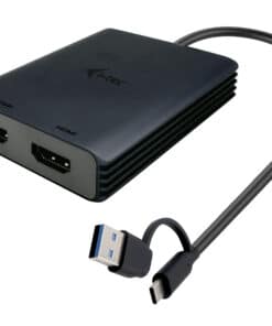 i-tec USB-A/USB-C Dual 4K/60 Hz HDMI Video Adapter
