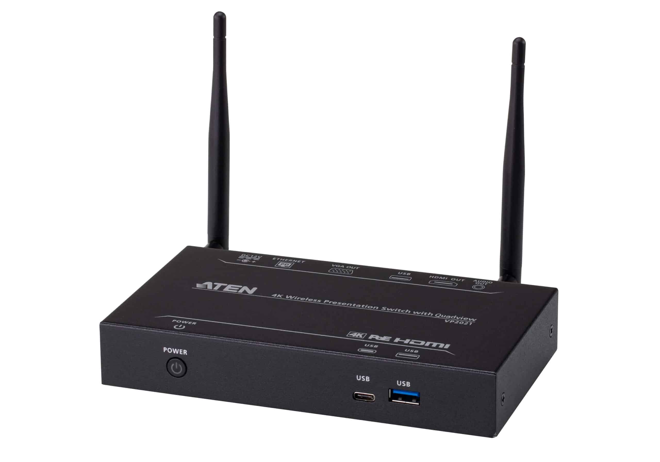 ATEN 4K draadloze presentatieschakelaar met Quad View