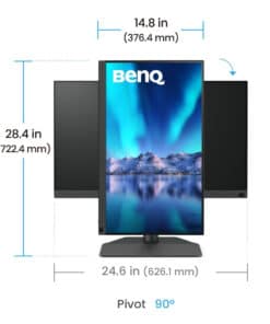 BenQ SW242Q computer monitor 61,2 cm (24.1") 2560 x 1600 Pixels WQXGA LED Zwart - Afbeelding 4