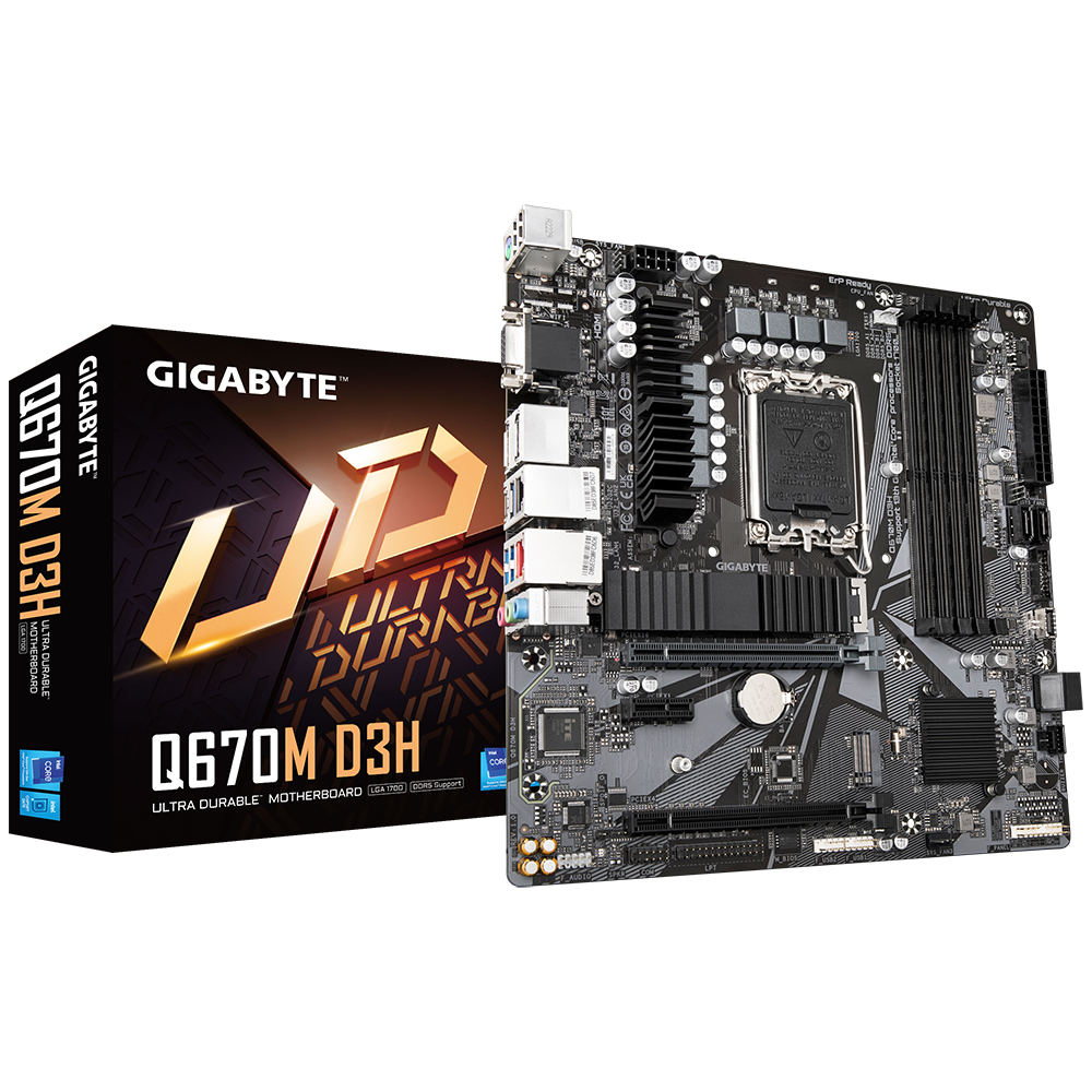 GIGABYTE Q670M D3H moederbord Intel Q670 LGA 1700 micro ATX