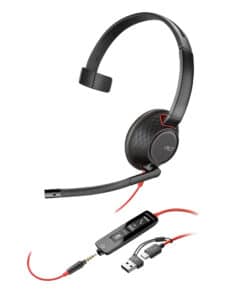 HP Poly Blackwire 5210 mono USB-C-headset + 3,5 mm stekker + USB-C/A-adapter (bulk) - Afbeelding 4