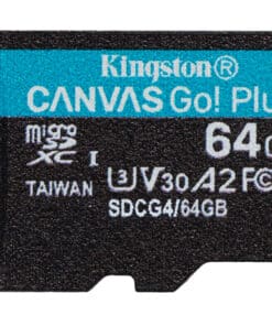 Kingston Technology 64GB microSDXC Canvas Go! Plus Gen4 200MB/s A2 U3 V30 kaart + adapter - Afbeelding 2