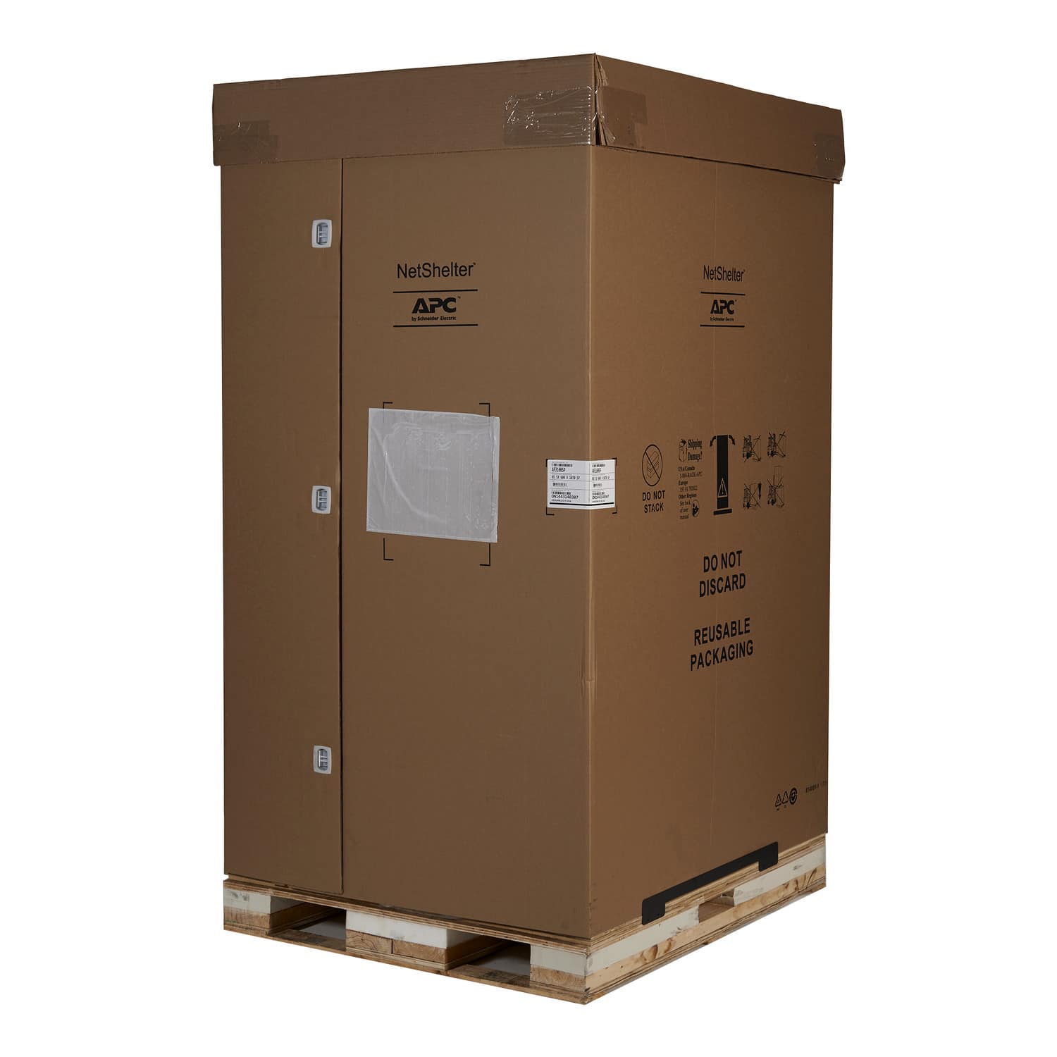 APC NetShelter SX 42U 600mm(b) x 1070mm(d) 19" IT rack, behuizing met zijpanelen, zwart, Shock Packaging