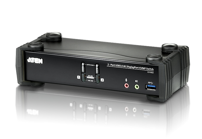ATEN 2-poorts USB 3.0 4K DisplayPort KVMP™-schakelaar (kabels meegeleverd) - Afbeelding 3