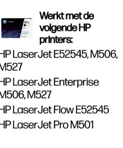 HP 87A originele zwarte LaserJet tonercartridge