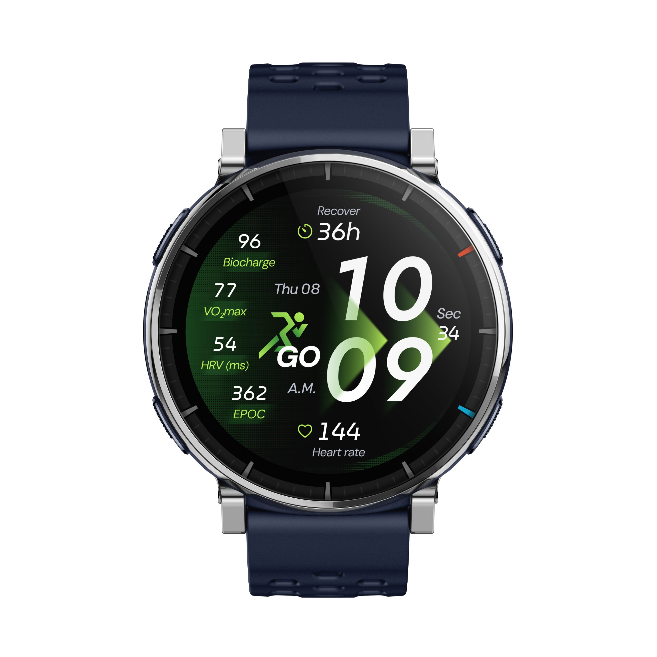 Amazfit W2558GL2N smartwatch & sportwatch 3,35 cm (1.32") AMOLED Digitaal 466 x 466 Pixels Touchscreen Zilver GPS - Afbeelding 2