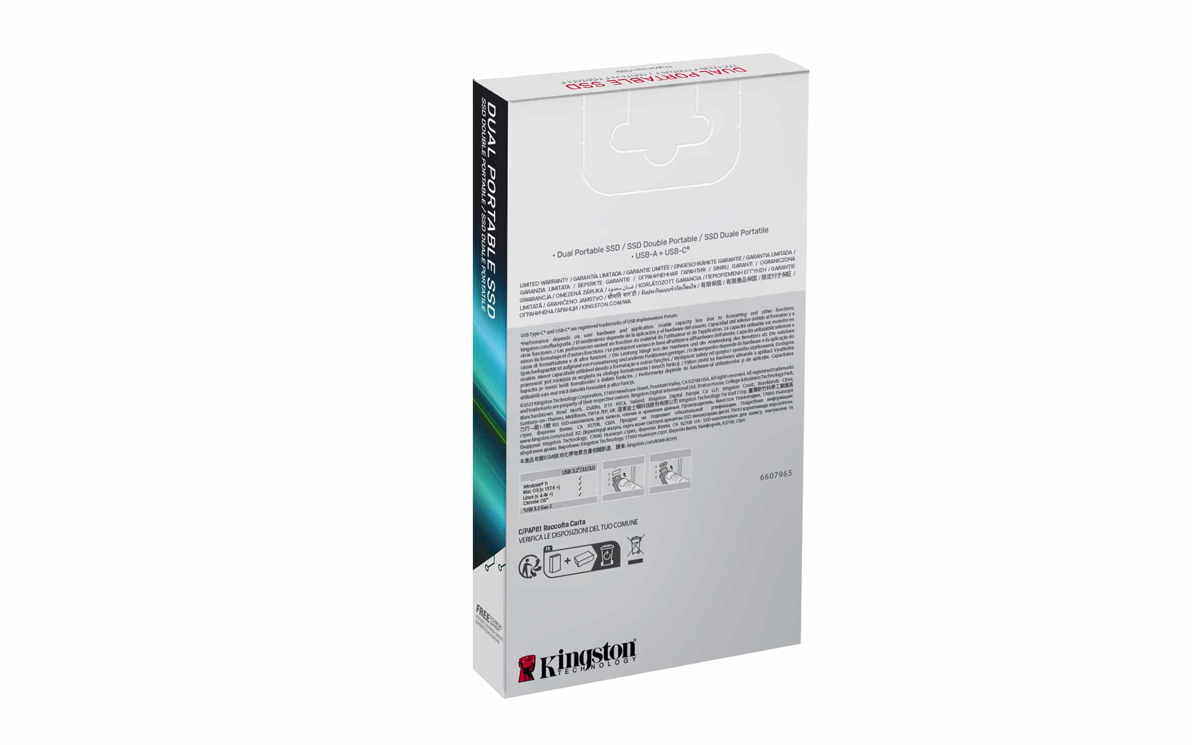 Kingston Technology 512GB Draagbare SSD met Dual USB-A/C, tot 1050MB/s USB 3.2 Gen 2 - Afbeelding 6