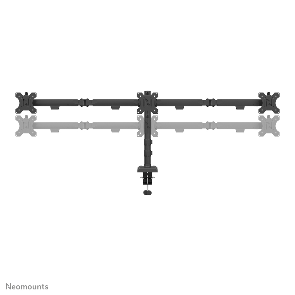 Neomounts DS60-600BL3 desk monitor arm, Clamp/Grommet, 10" - 27", 100 x 100 mm, Height adjust, Black - Afbeelding 2