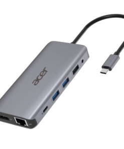 Acer 12-in-1 Type-C Dongle Bedraad USB 3.2 Gen 1 (3.1 Gen 1) Type-C Zilver