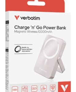 Verbatim Charge 'n' Go Magnetische Draadloze Power Bank 10000 mAh met standaard - Roze - Afbeelding 3