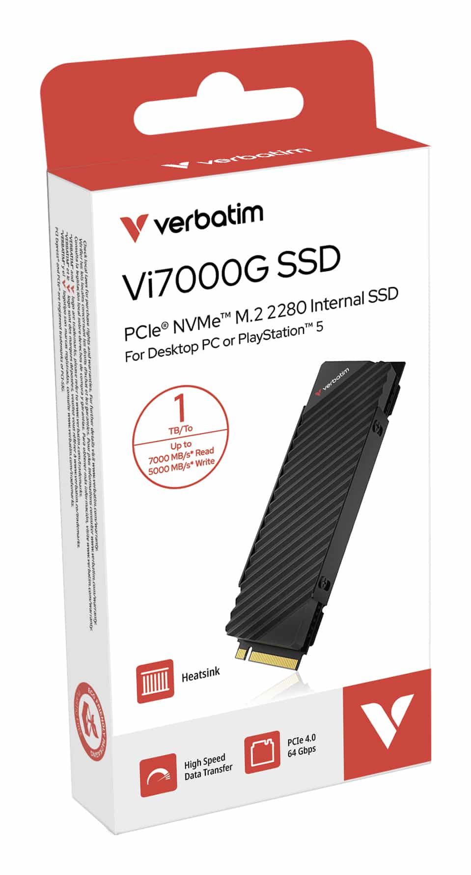 Verbatim Vi7000G PCIe NVMe M.2 SSD 1 TB De ultieme gamingoplossing
