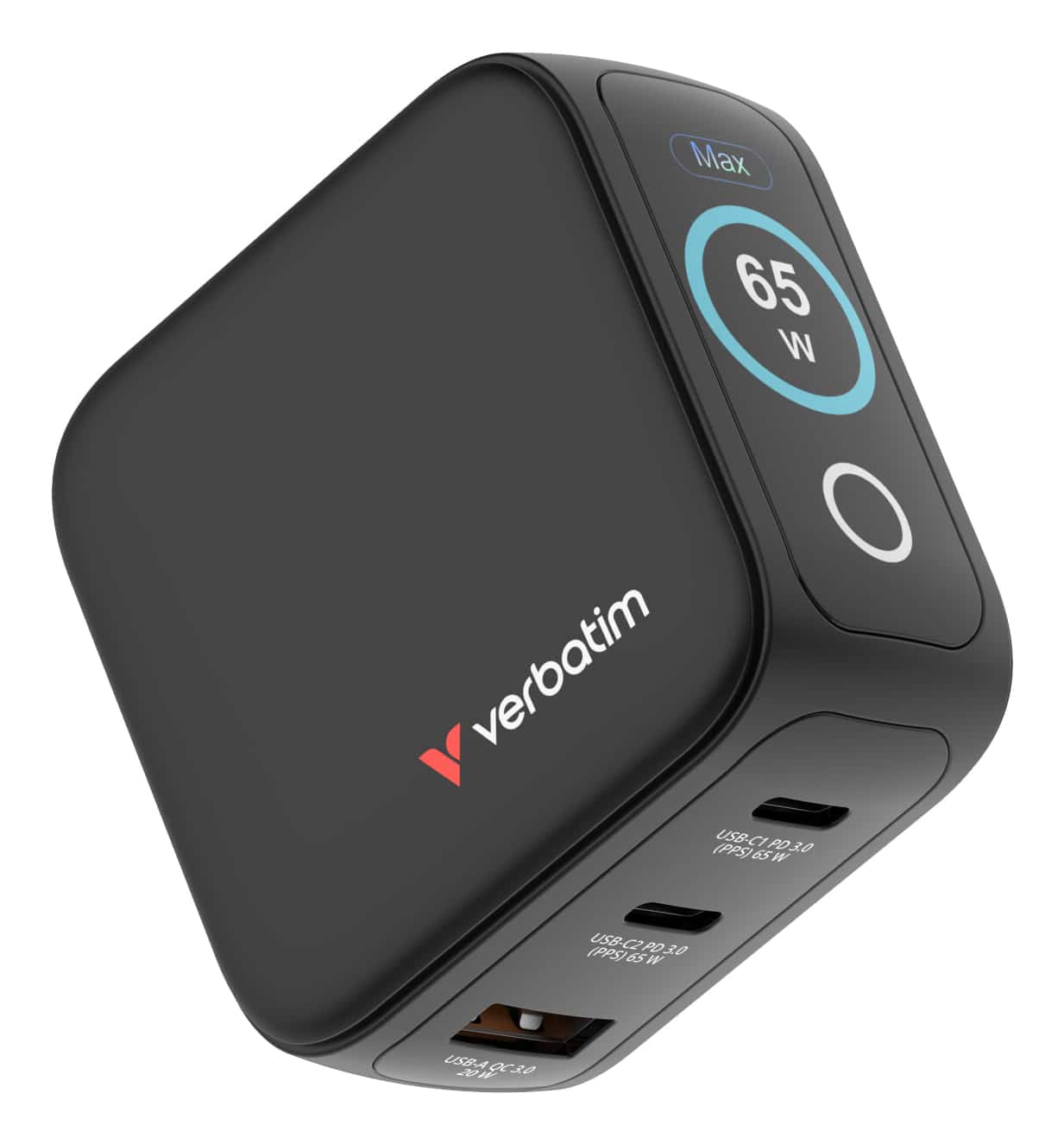 Verbatim Mini GaN Oplader 65W met display - Afbeelding 2