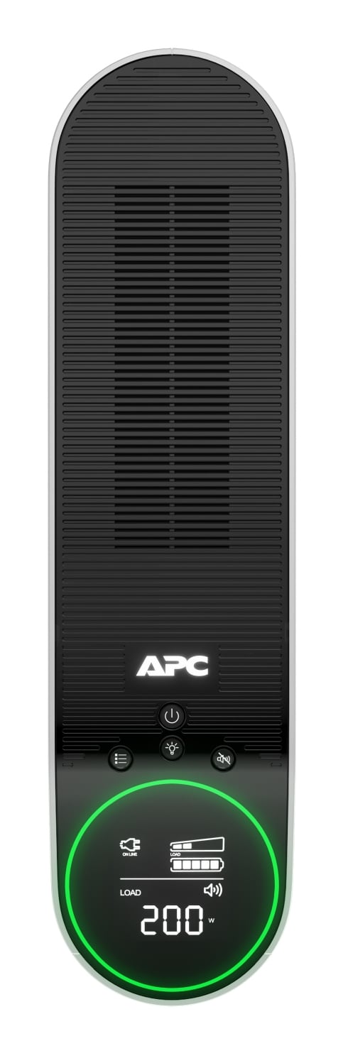 APC Back-UPS Pro voor gamen, 2200VA/1320W, Tower, 230V, 4x Schuko en 2x IEC C13 uitgangen, RGB verlichting, Pure sinusgolf, Arctic (Wit) Stekkerdoos - Afbeelding 4