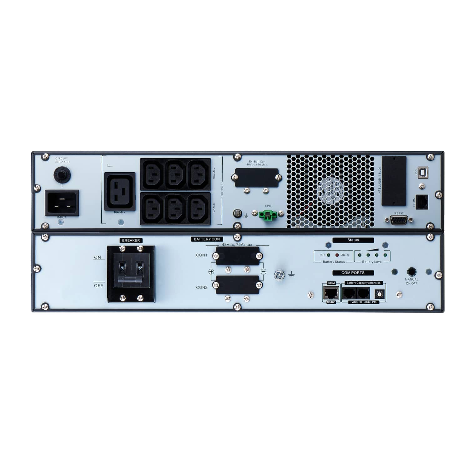 APC Easy-UPS On-Line SRVL3KRILRK Noodstroomvoeding - Li-ion, 6xC13 & 1xC19, Rack/tower convertible, extendable runtime, 3000VA Stekkerdoos - Afbeelding 2