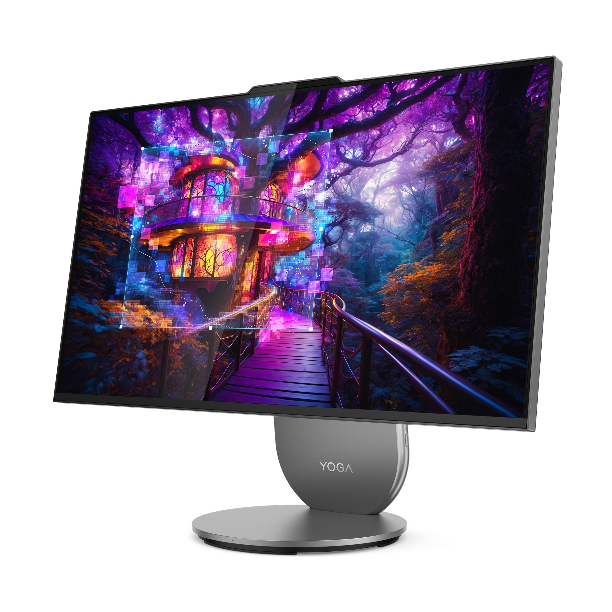 Lenovo Yoga AIO 27IAH10 Intel Core Ultra 7 68,6 cm (27") 2560 x 1440 Pixels Alles-in-één-pc 16 GB LPDDR5x-SDRAM 1 TB SSD Windows 11 Home Wi-Fi 7 (802.11be) Grijs - Afbeelding 2