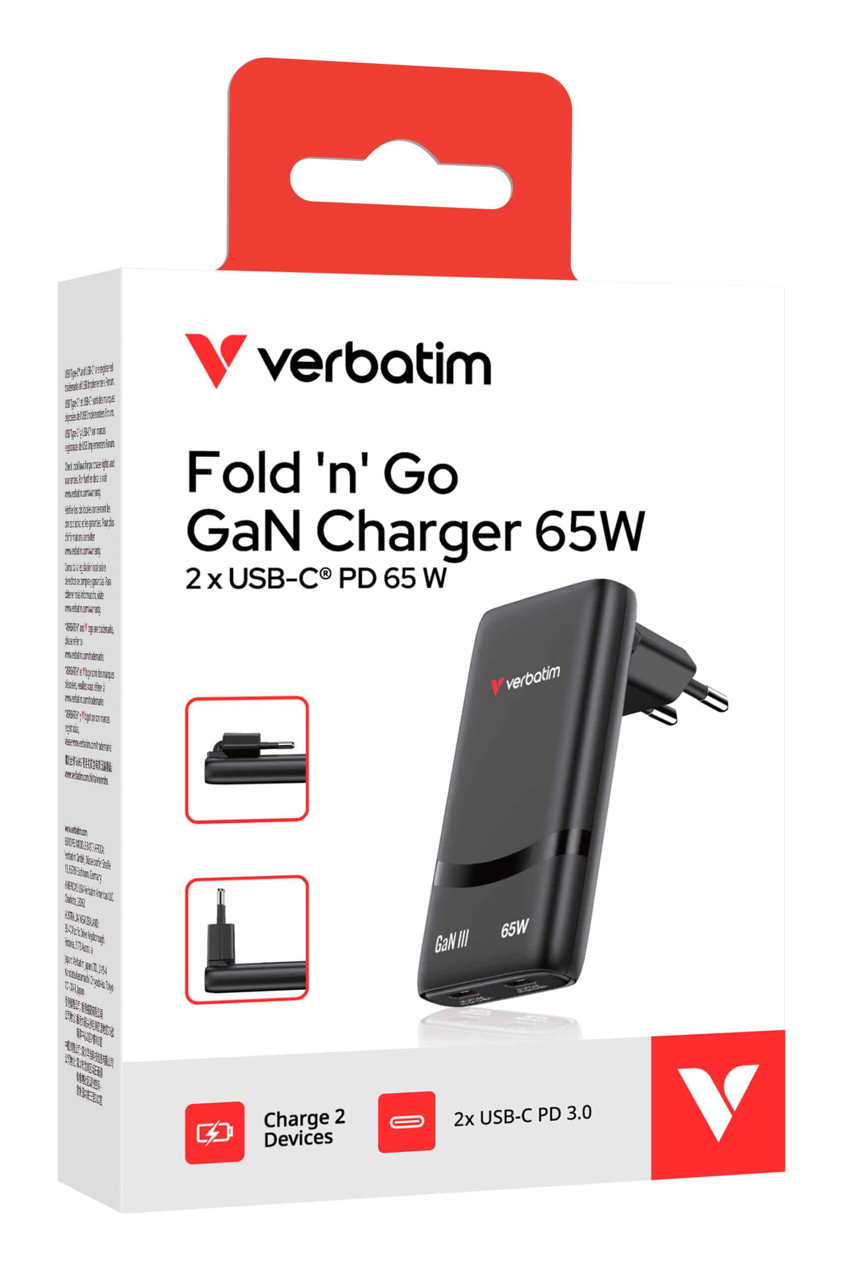 Verbatim 32354 oplader voor mobiele apparatuur Laptop, Smartphone, Tablet Zwart AC Snel opladen Binnen - Afbeelding 3