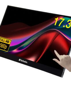 Verbatim 49593 computer monitor 43,9 cm (17.3") 1920 x 1080 Pixels Full HD LCD Touchscreen Zwart
