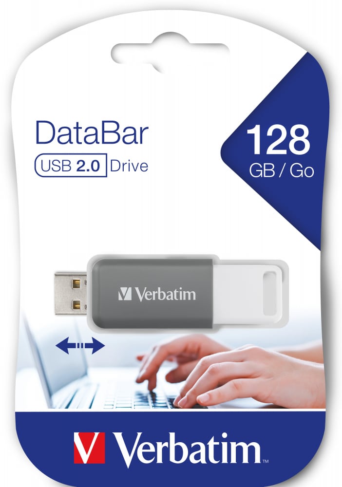 Verbatim V DataBar USB flash drive 128 GB USB Type-A 2.0 Grijs - Afbeelding 3