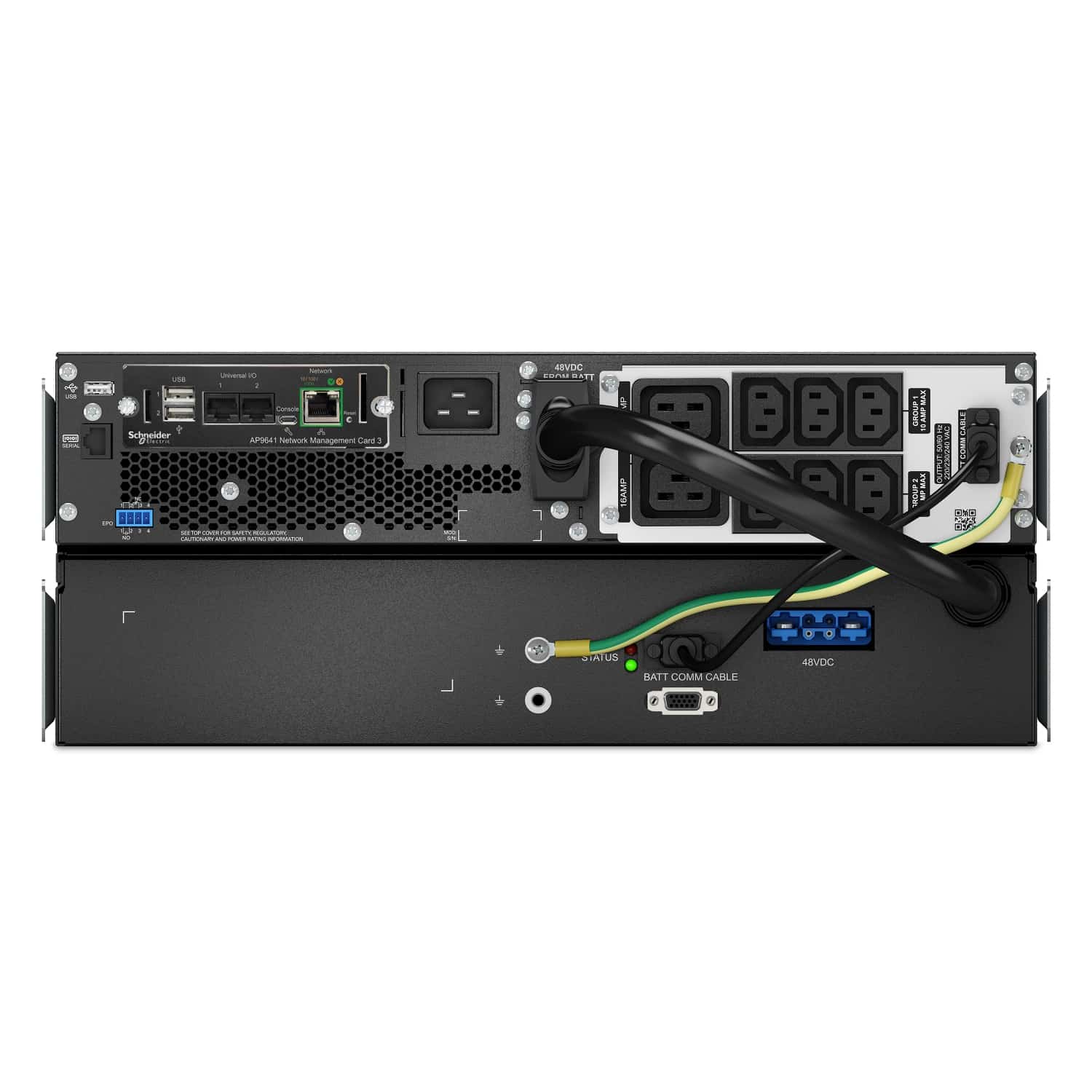 APC Smart-UPS Li-Ion SRTL3000RM4UXLI-NC Noodstroomvoeding - 3000VA, 6x C13, 2x C19, USB, Rack/tower convertible, long runtime, NMC Stekkerdoos - Afbeelding 2