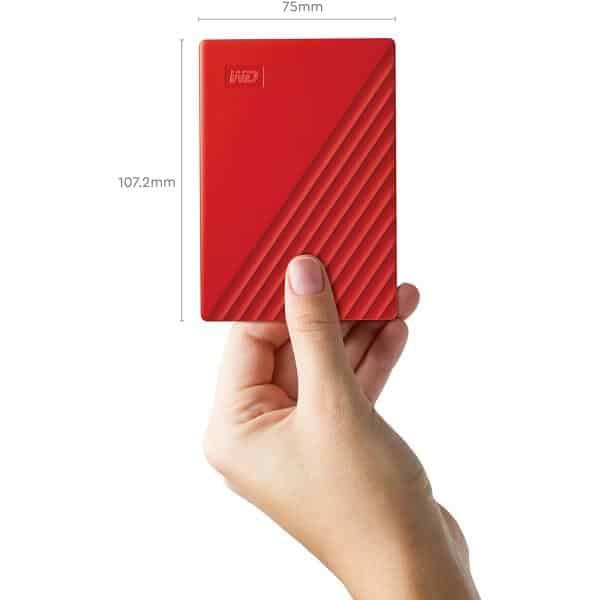 Western Digital WDBYVG0020BRD-WESN My Passport Portable External Hard Drive, 2TB, USB3.0 Red - Afbeelding 3