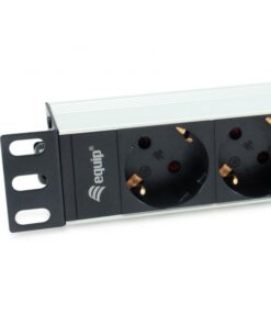 Equip 333311 energiedistributie 4 AC-uitgang(en) 1U Zwart, Zilver Stekkerdoos - Afbeelding 4