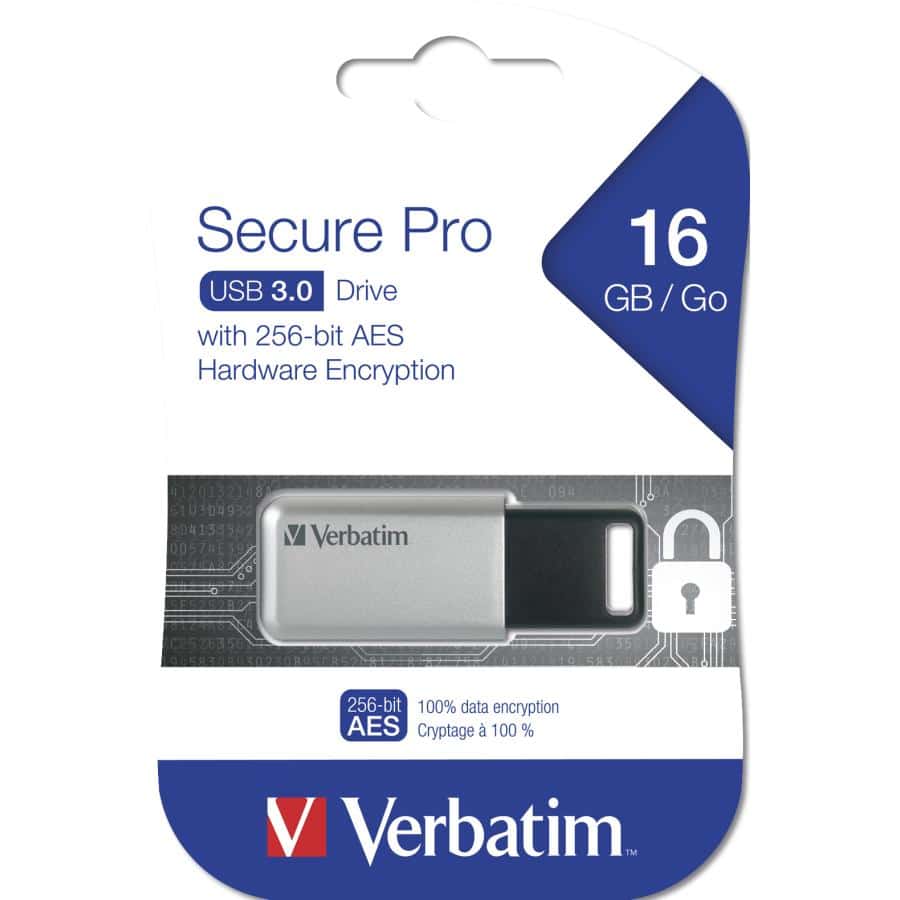 Verbatim Secure Pro - USB-Stick 3.0 16 GB - Zilver - Afbeelding 6