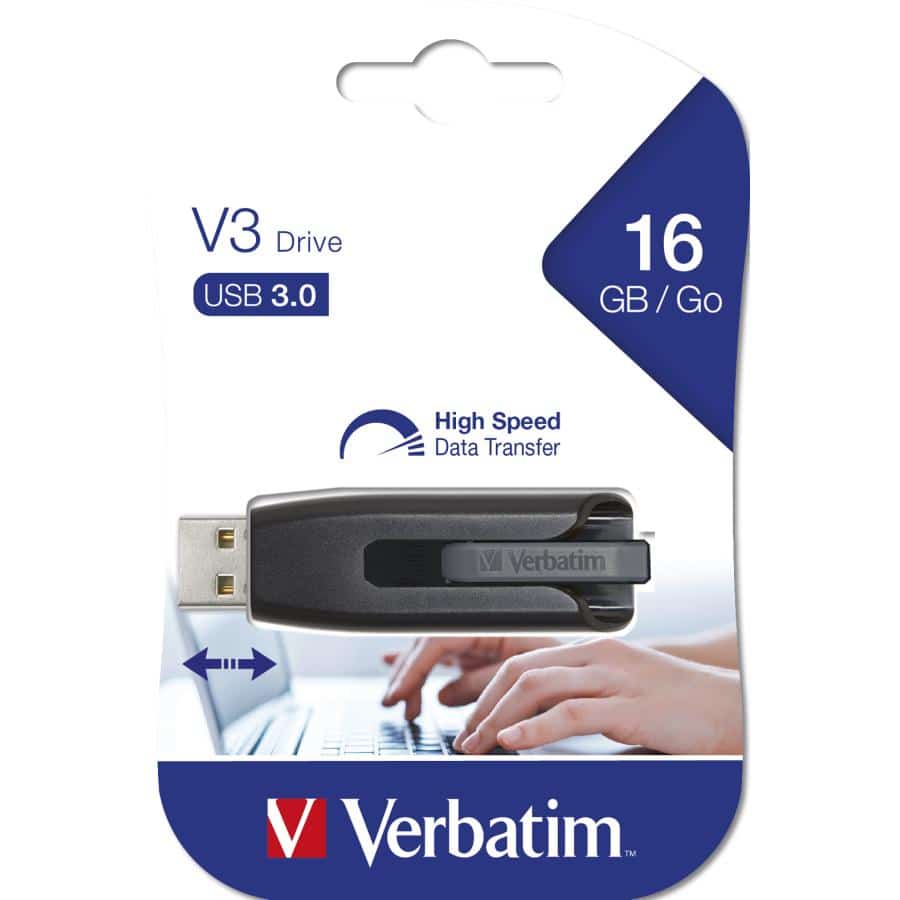 Verbatim V3 - USB-Stick 3.0 16 GB - Zwart - Afbeelding 8