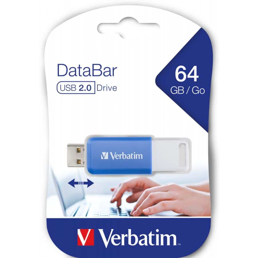 Verbatim V DataBar USB flash drive 64 GB USB Type-A 2.0 Blauw - Afbeelding 6