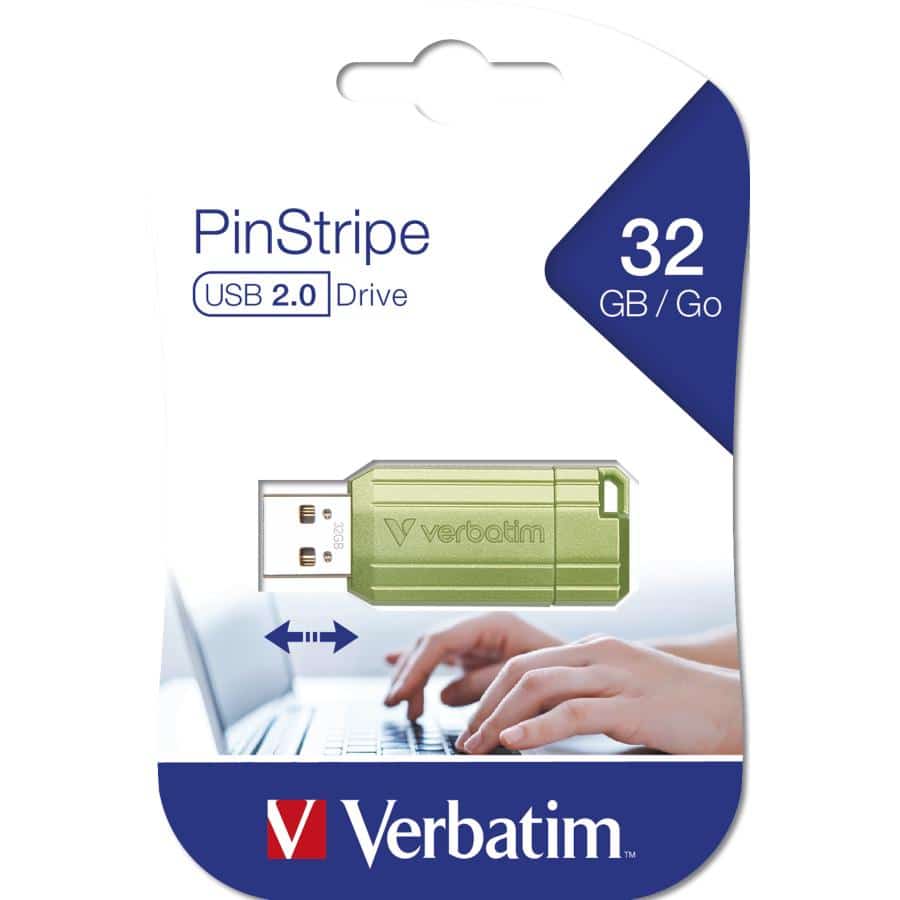 Verbatim PinStripe 3.0 - USB-Stick 3.0 32 GB - Eucalyptus Green - Afbeelding 5