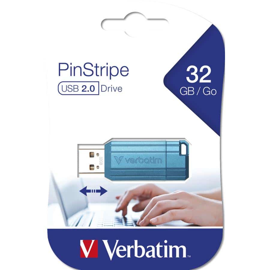 Verbatim PinStripe - USB-Stick32 GB - Caribbean Blauwe - Afbeelding 5