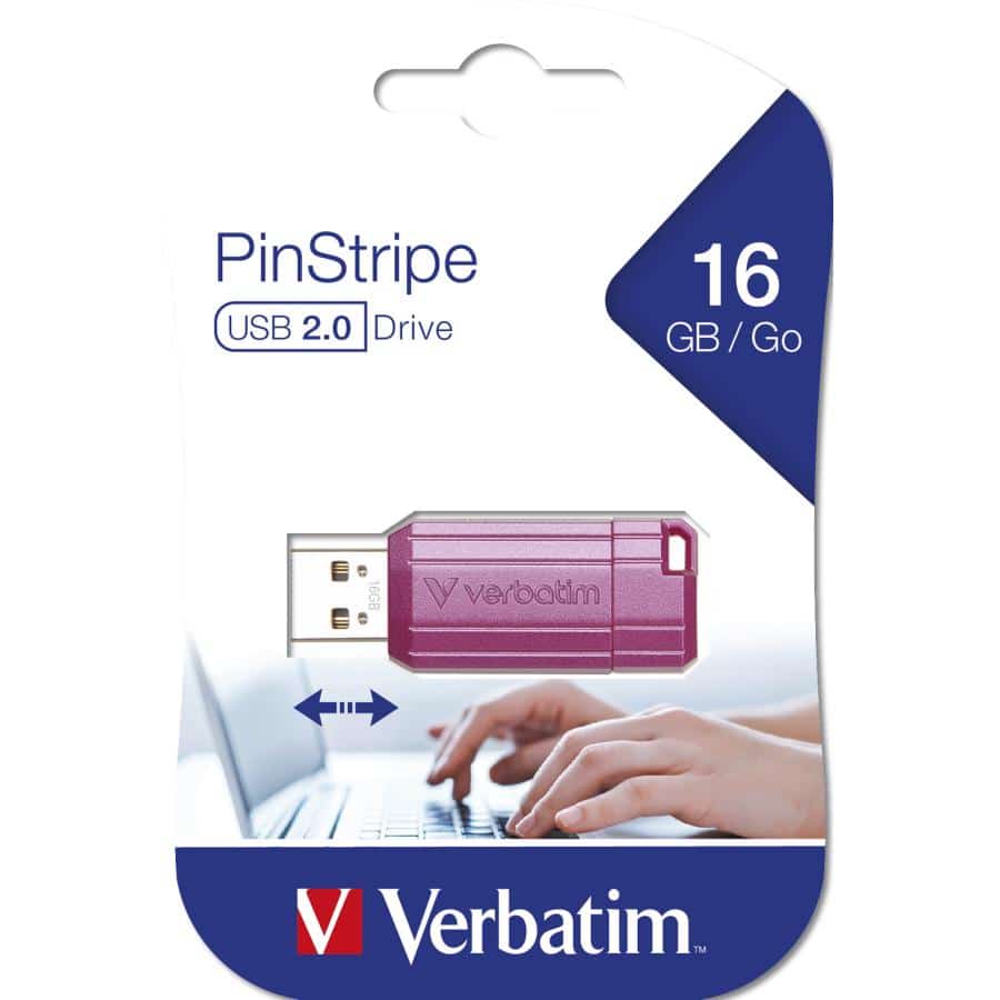 Verbatim PinStripe - USB-Stick16 GB - Hot Pink - Afbeelding 7