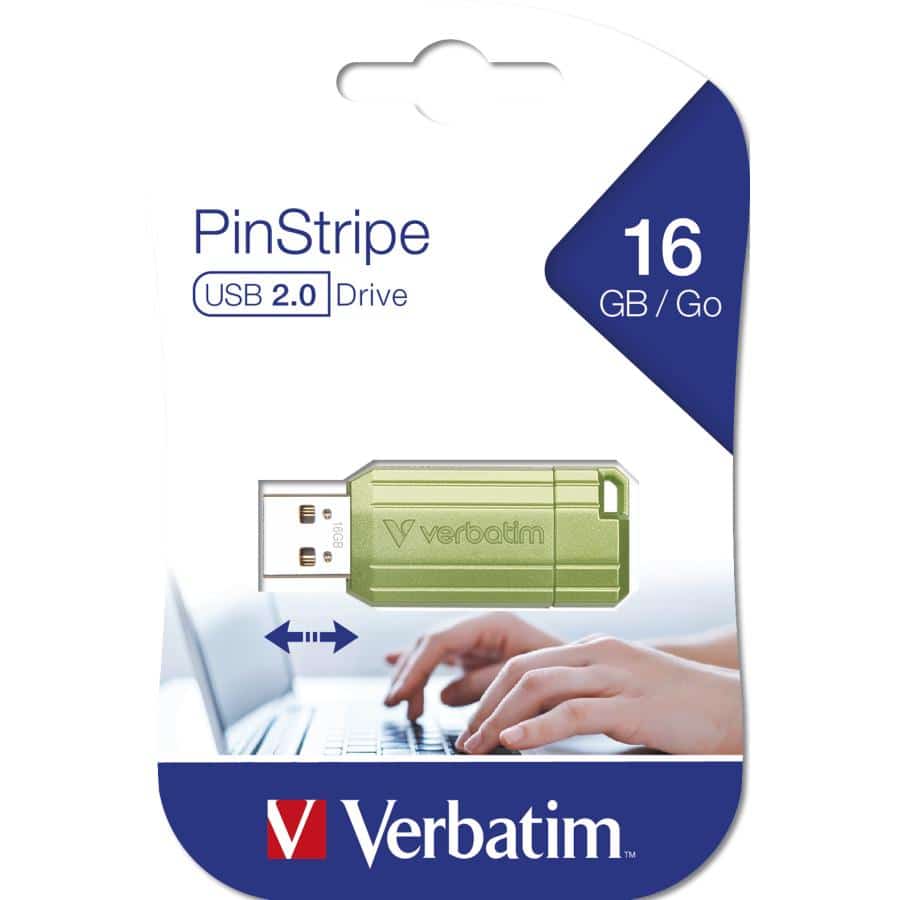 Verbatim PinStripe - USB-Stick16 GB - Eucalyptus Green - Afbeelding 7