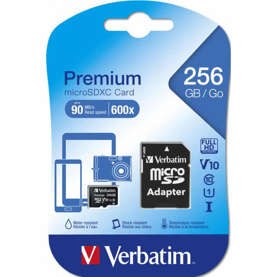 Verbatim Premium U1 256 GB MicroSDXC UHS-I Klasse 10 - Afbeelding 4