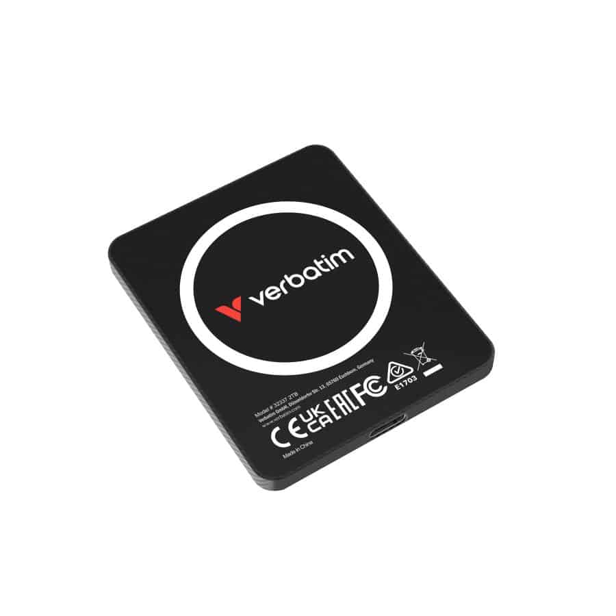 Verbatim SnapBack Ultra Slim SSD 2TB USB Type-C USB 3.2 Gen 2x2 Zwart - Afbeelding 6