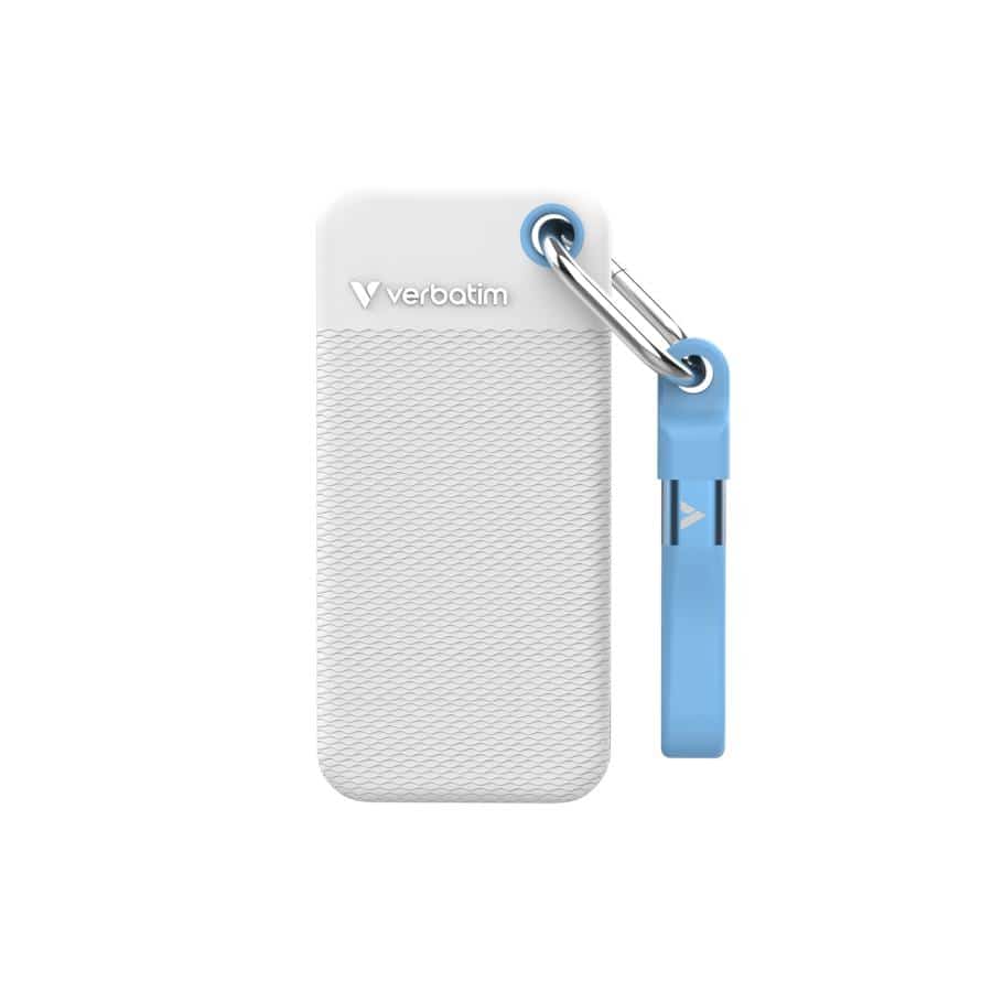 Verbatim Pocket SSD - Zomereditie Wit met 2 rubberen hoezen (wit & lichtblauw) - 2TB - Afbeelding 5