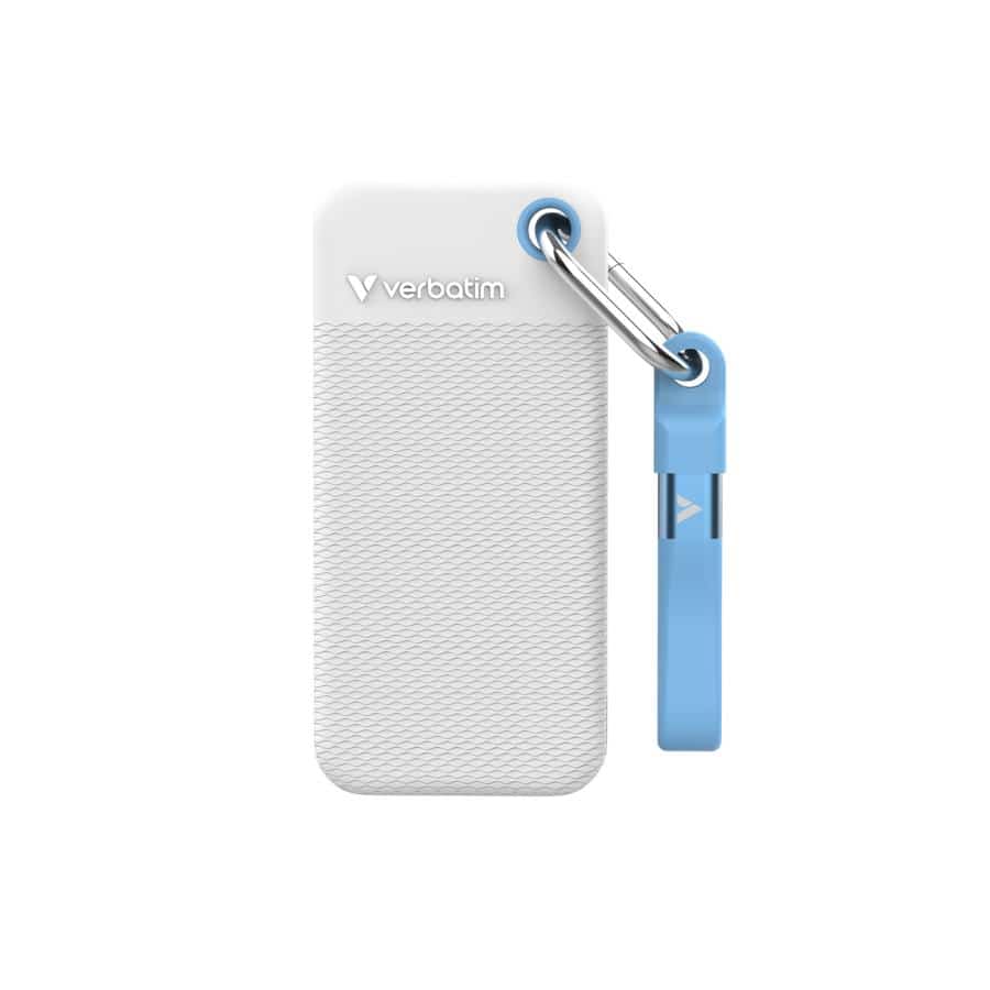 Verbatim Pocket SSD - Zomereditie Wit met 2 rubberen hoezen (wit & lichtblauw) - 1TB - Afbeelding 5