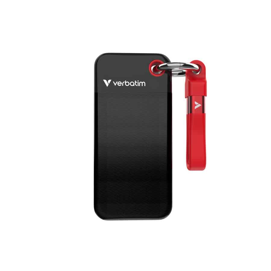 Verbatim Pocket SSD 1 TB USB Type-C 3.2 Gen 2 (3.1 Gen 2) Zwart, Rood - Afbeelding 6