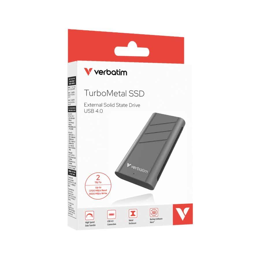 Verbatim TurboMetal SSD USB4 2TB USB Type-C USB4 Gen 2x2 Zilver - Afbeelding 8