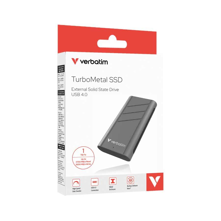 Verbatim TurboMetal SSD USB4 1TB USB Type-C USB4 Gen 2x2 Zilver - Afbeelding 8