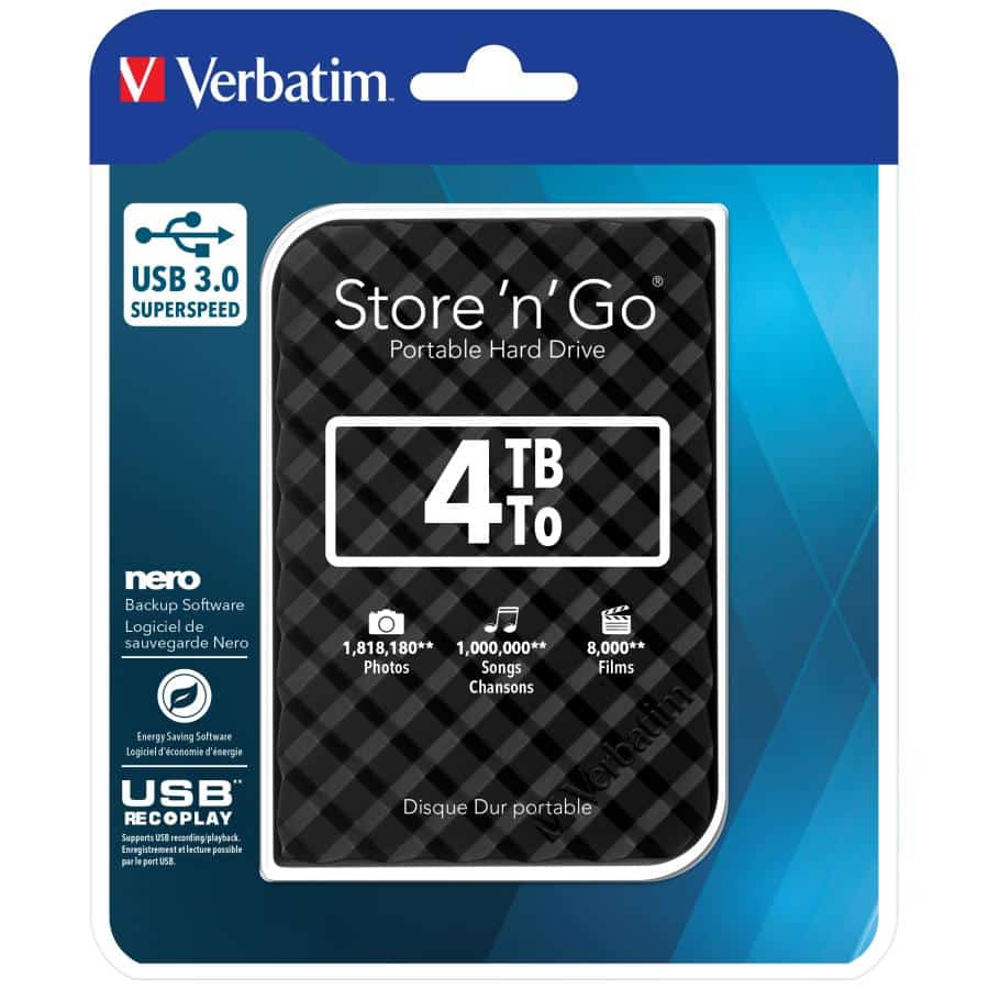 Verbatim Draagbare vaste Store 'n' Go-schijf met USB 3.0 van 4 TB Black - Afbeelding 8