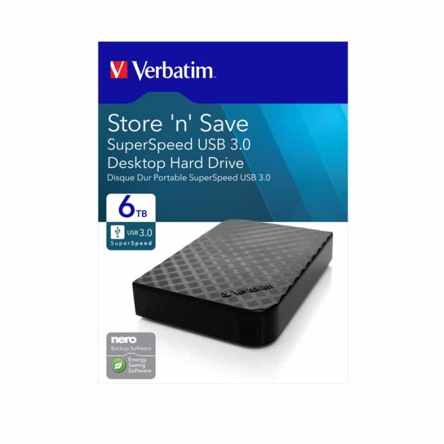 Verbatim Store 'n' Save externe harde schijf 6 TB 3.5" Micro-USB B 3.2 Gen 2 (3.1 Gen 2) Zwart - Afbeelding 5