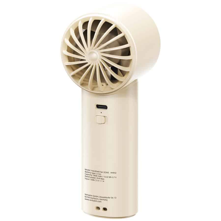 Verbatim Cool 'n' Go Ice Touch Handventilator - Wit/Zilver - Afbeelding 8