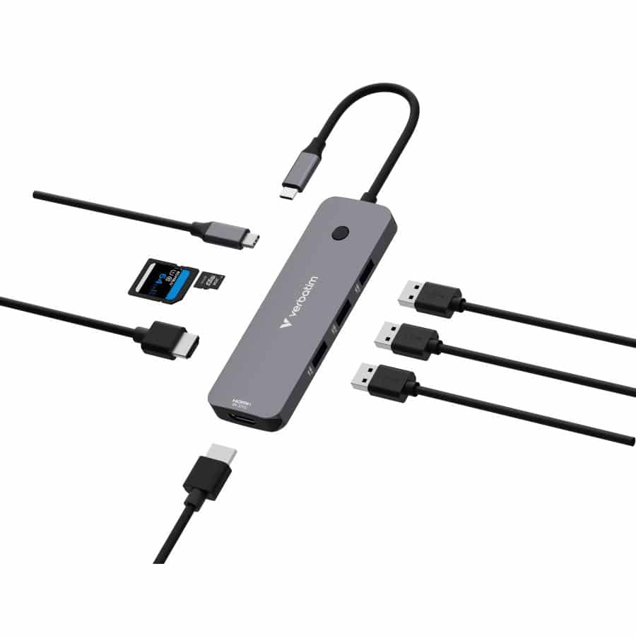 Verbatim CMH-08 USB Type-C 5000 Mbit/s Zilver - Afbeelding 6