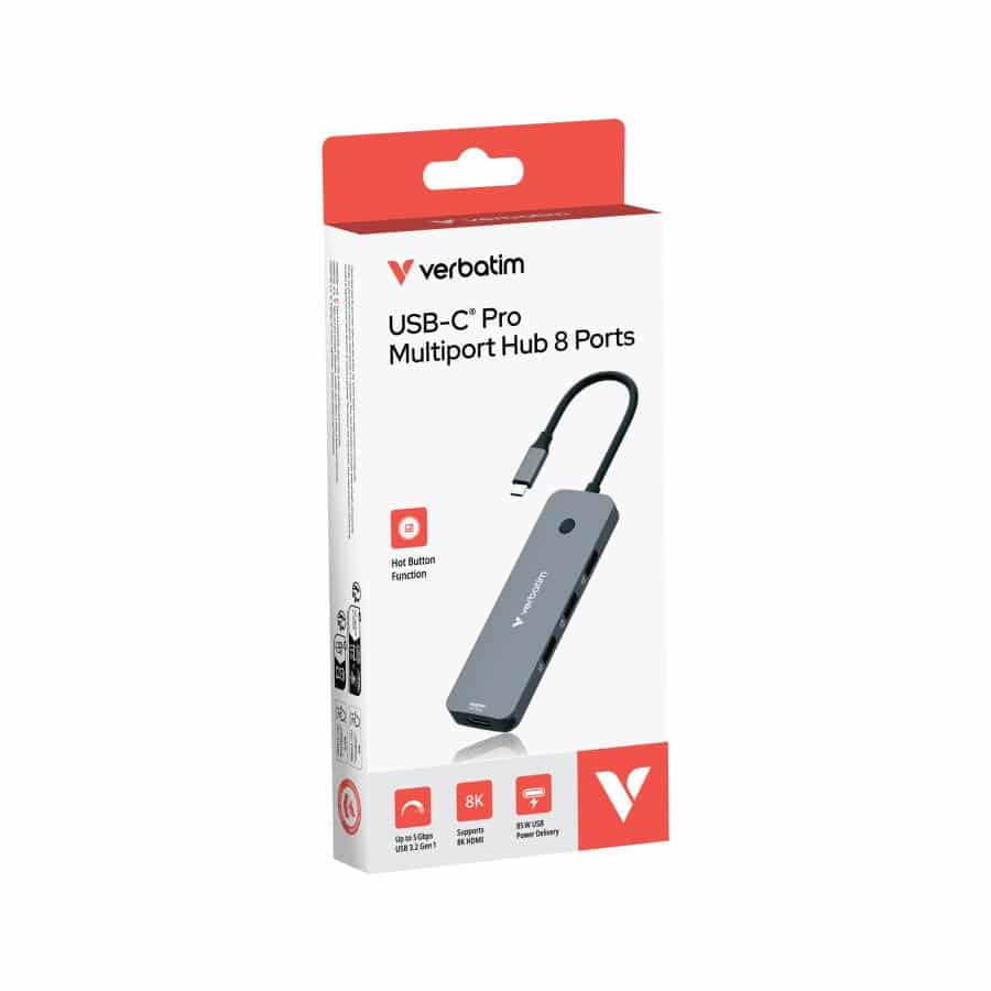 Verbatim CMH-08 USB Type-C 5000 Mbit/s Zilver - Afbeelding 7