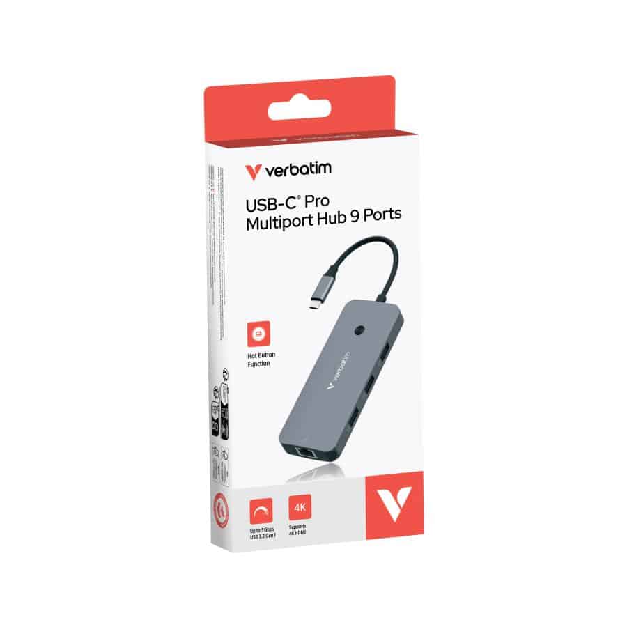 Verbatim CMH-09 USB Type-C 10000 Mbit/s Zilver - Afbeelding 6