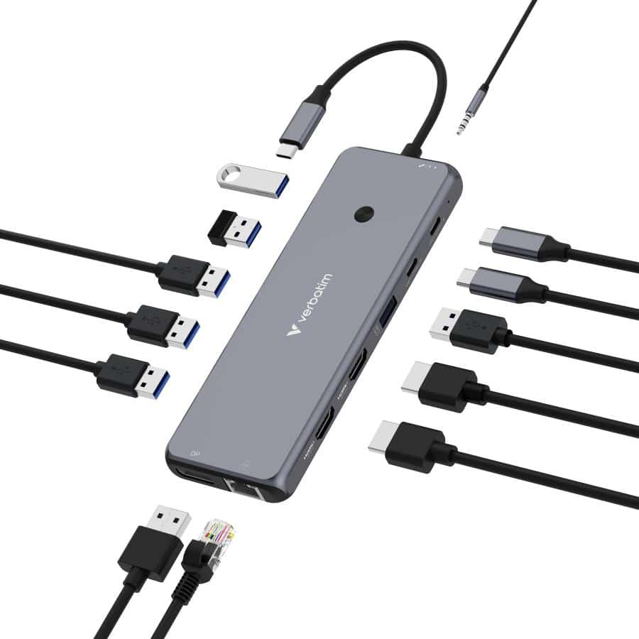 Verbatim USB-C Pro multipoort-hub CMH-13: 13 poorten - Afbeelding 5