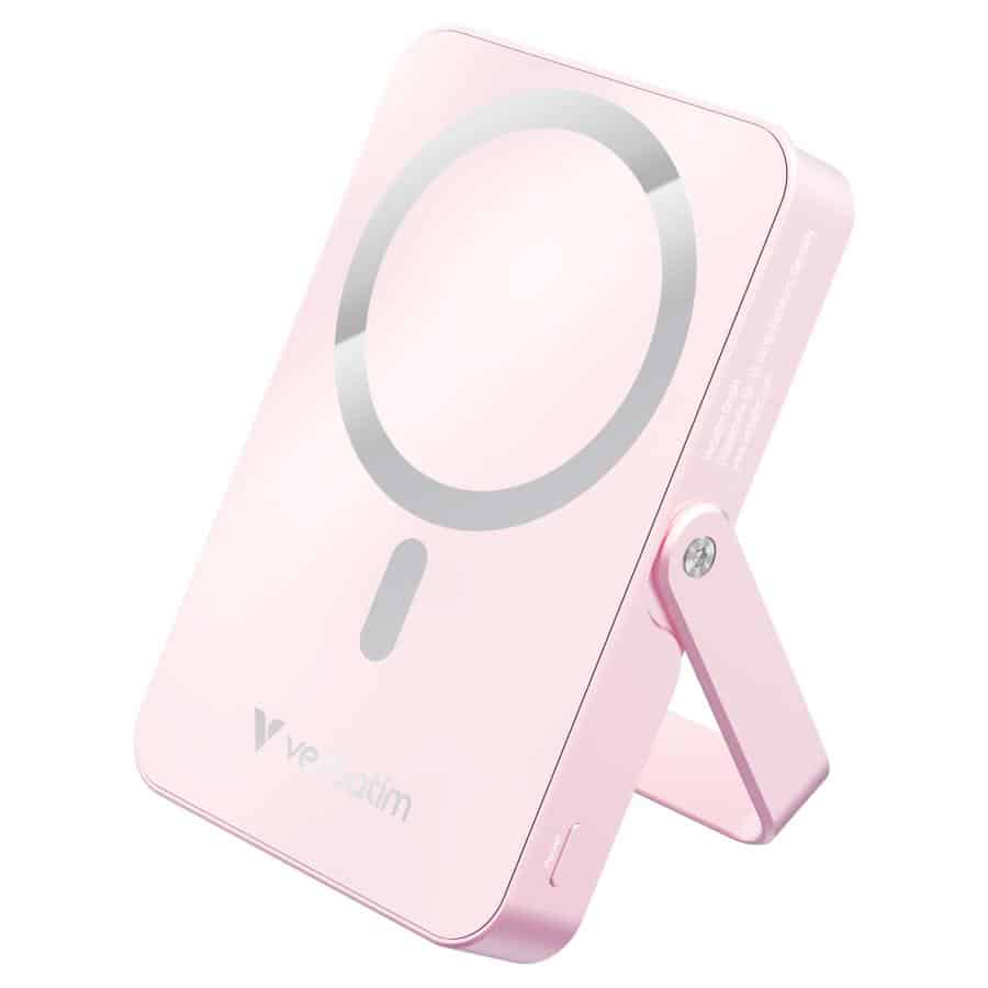 Verbatim Charge 'n' Go Magnetische Draadloze Power Bank 10000 mAh met standaard - Roze - Afbeelding 8