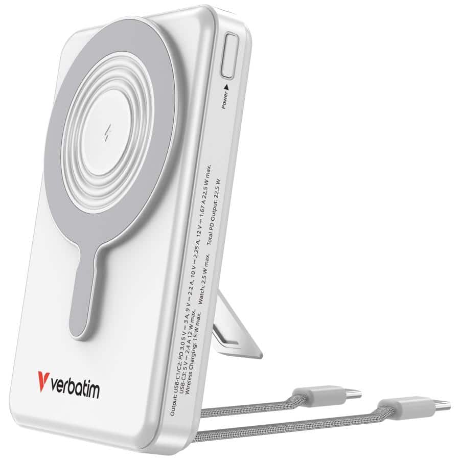 Verbatim 32273 powerbank Lithium-Polymeer (LiPo) 10000 mAh Draadloos opladen Zilver - Afbeelding 6