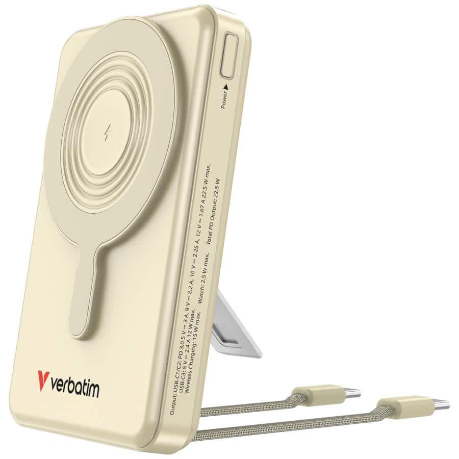 Verbatim 32274 powerbank Lithium-Polymeer (LiPo) 10000 mAh Draadloos opladen Goud - Afbeelding 6