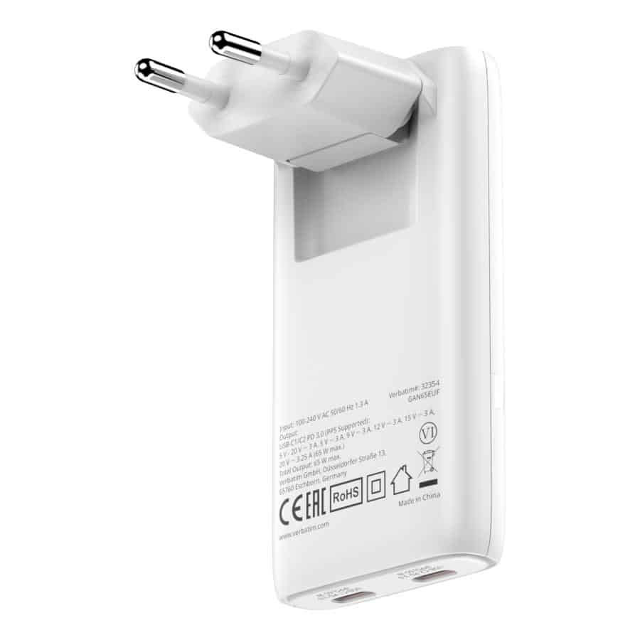 Verbatim 32355 oplader voor mobiele apparatuur Laptop, Smartphone, Tablet Wit AC Snel opladen Binnen - Afbeelding 6